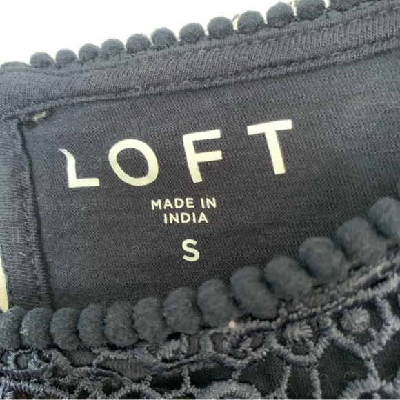 Navy Loft Lace T-shirt - Picture 3 of 4